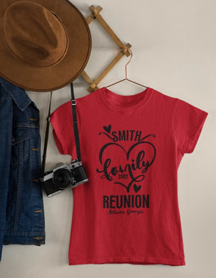 Family Reunion T-Shirt with Heart - One Color Image