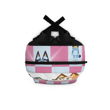 Load image into Gallery viewer, Bluey Backpack with Name - Pink with pink name