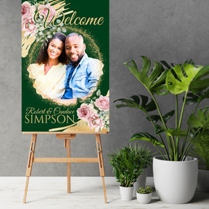 Wedding Welcome Poster with Name and Photo