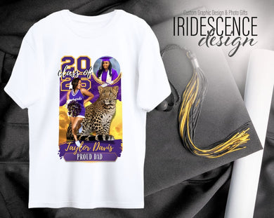 Graduation T-Shirt with grad year and photo and proud person