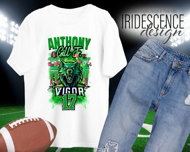 Football T-Shirt with photo and Player number - Front and Back