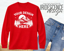 Load image into Gallery viewer, Custom Long sleeve Color T-Shirts with One Color Image - Customize design for your special event
