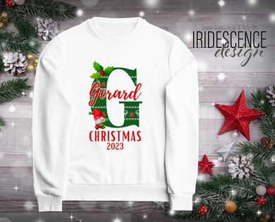 Christmas Plaid Monogrammed Sweatshirt / T-shirt