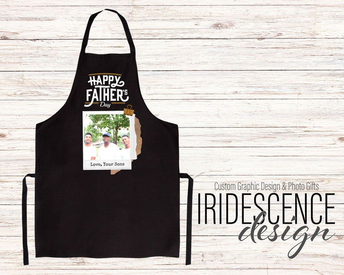 Happy Father's Day Apron with photo