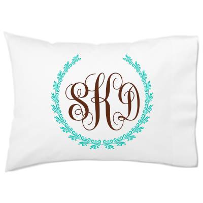 Pillowcase with Monogram and Flourish
