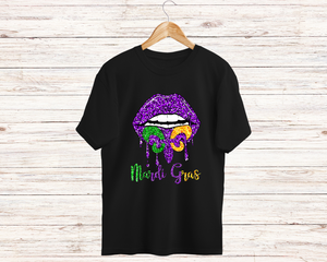 Mardi Gras Dripping Lip Color T-Shirt