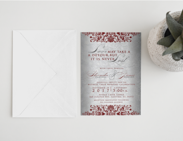 Love is Never Lost Wedding Invitations 5