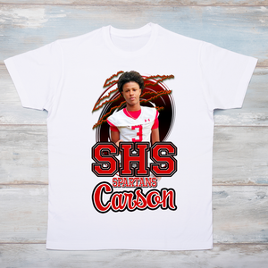 Football T-Shirt with player photo and name