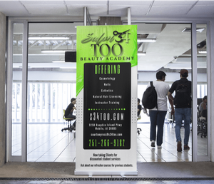 Retractable Banner or Banner only -  33.5" x 78.7"