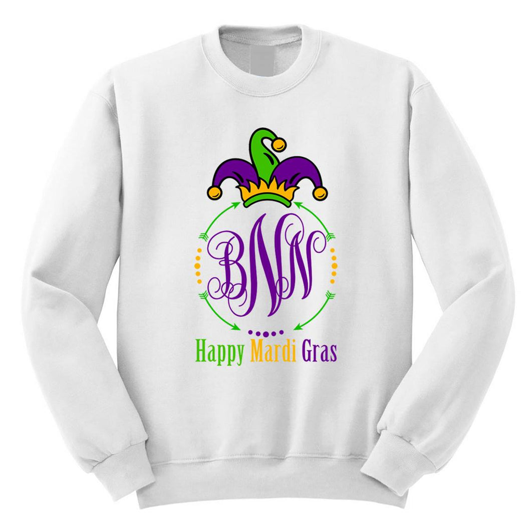 mardi gras initial shirts