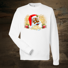 Load image into Gallery viewer, Black Santa Christmas Sweatshirt / T-Shirt