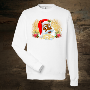 Black Santa Christmas Sweatshirt / T-Shirt