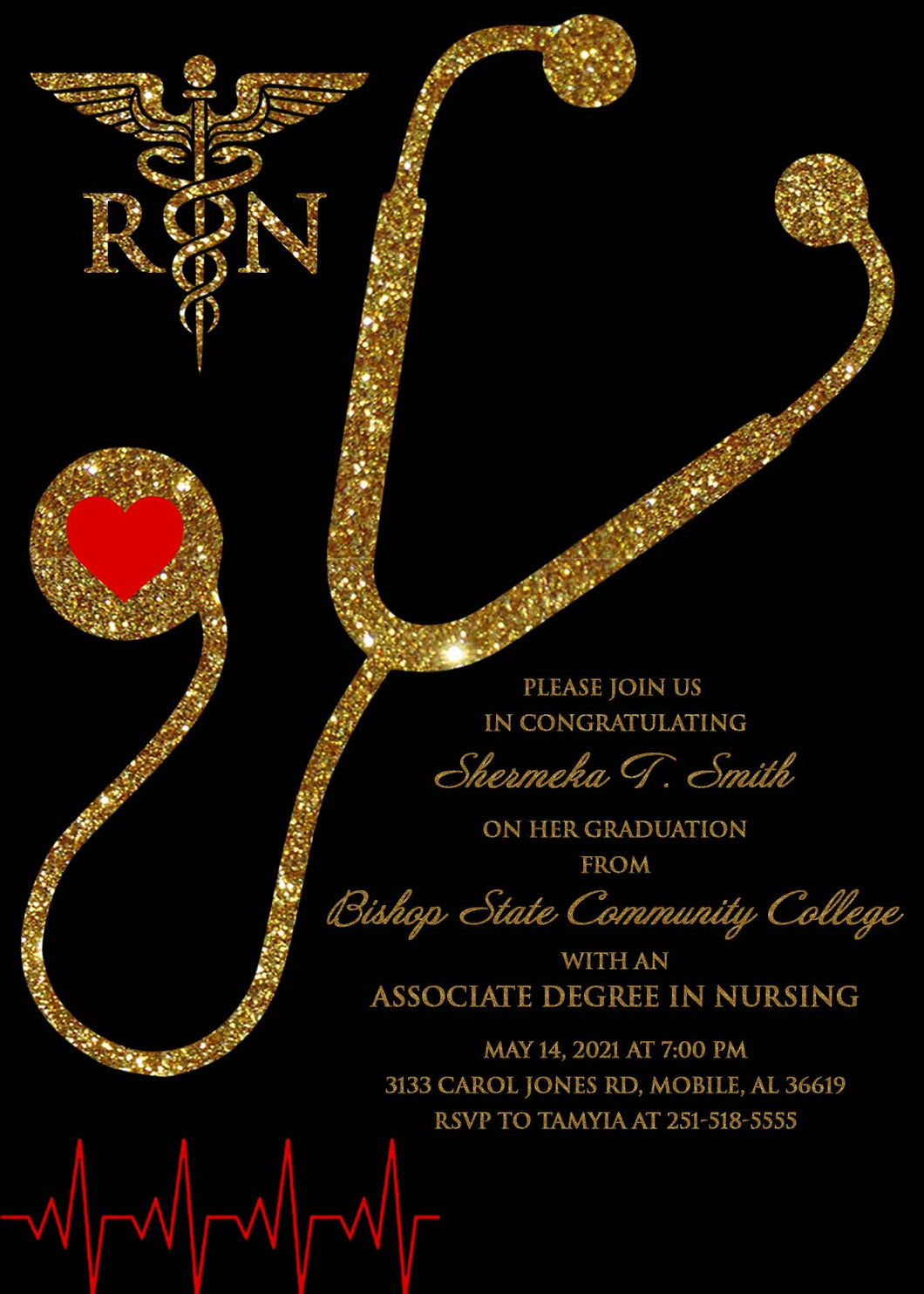 Nursing Graduation Invitation