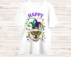 Happy Mardi Gras with Dog T-Shirt