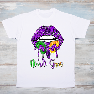 Dripping Lips Happy Mardi Gras T-Shirt