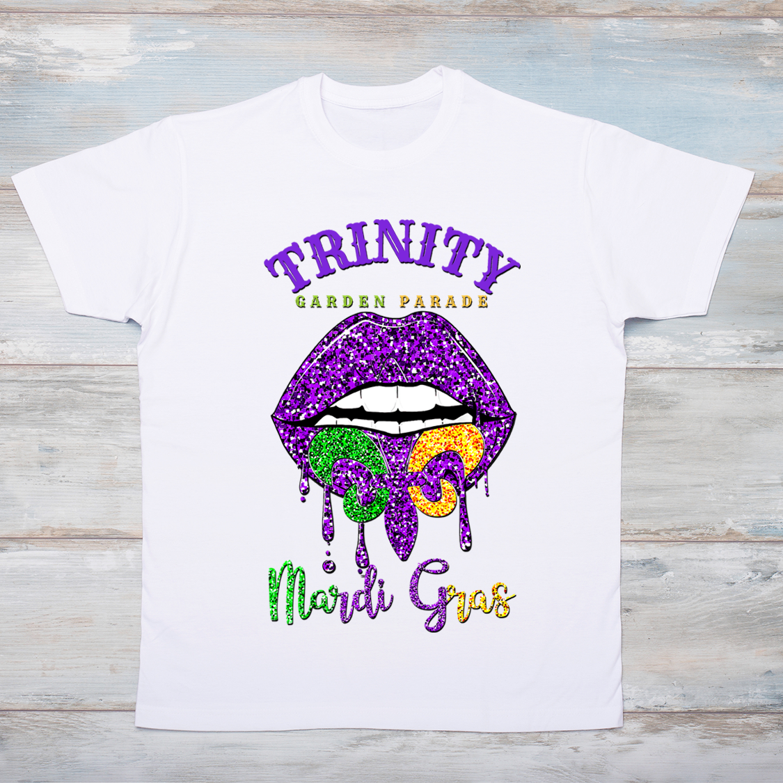 Dripping Lips Happy Mardi Gras T Shirt