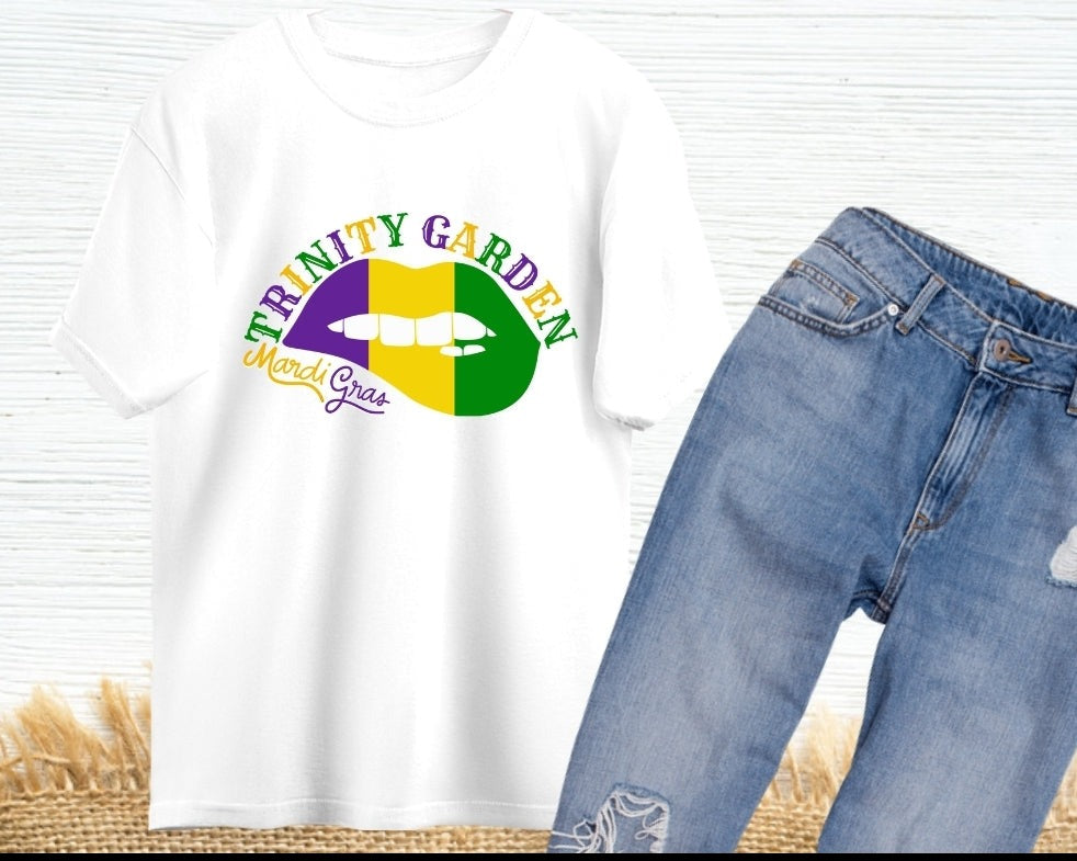 Mardi Gras Color Lips T-Shirt