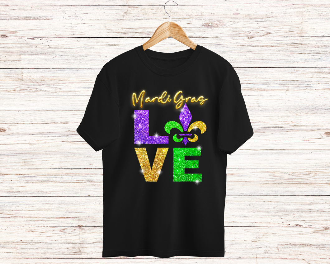 Mardi Gras LOVE Color T-Shirt
