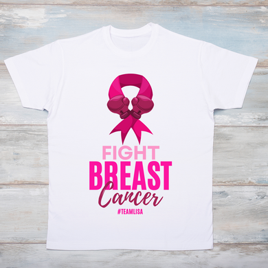 Fight Breast Cancer T-Shirt with custom hashtag