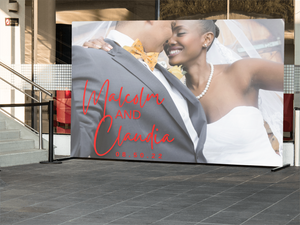Vinyl Backdrop for any occasion - RUSH or STANDARD Turnaround