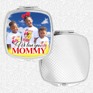 I/We Love You Mommy Compact Mirror with Photo