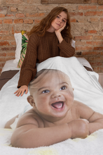 Load image into Gallery viewer, Plush Fleece Blanket with name and photo