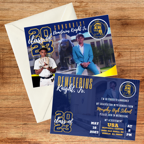 Graduation Invitations - Front and Back