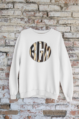 Zebra Monogrammed Sweatshirt