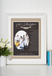 God's Masterpiece Mother's Day Plaque