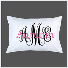 Load image into Gallery viewer, Pillowcase - with monogram and name