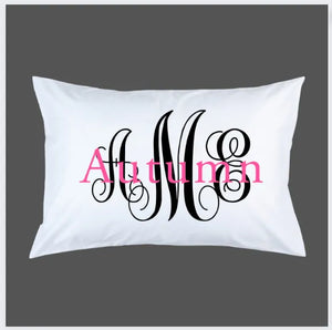 Pillowcase - with monogram and name