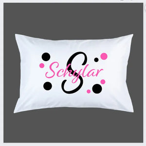 Polkadot and Name Pillowcase