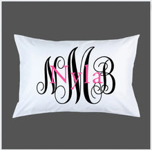 Load image into Gallery viewer, Pillowcase - with monogram and name