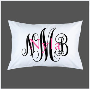 Pillowcase - with monogram and name