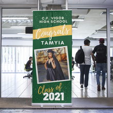 Load image into Gallery viewer, Graduate Retractable Banner - 33.5&quot; x 78.7&quot;